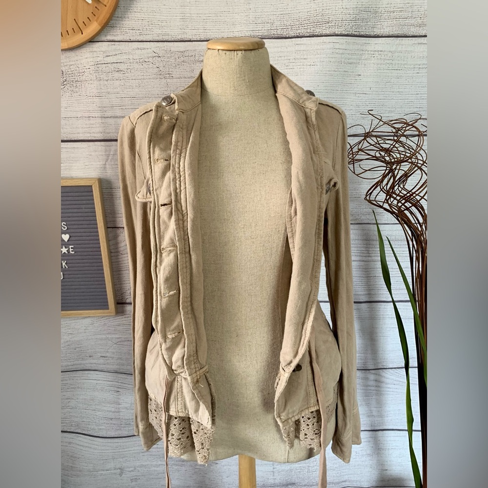 Free People Victorian Boho Neutrals Jacket - Picture 5 of 9